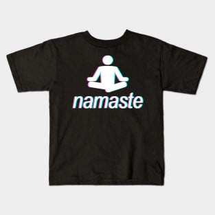 Namaste Yoga Stick Man Kids T-Shirt